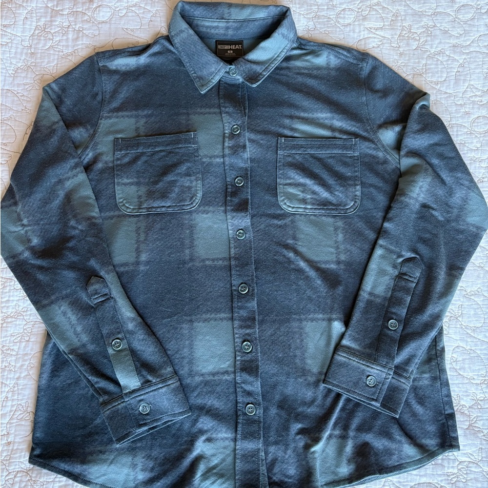 Plaid Button Down Shirt 32 Degrees—Blue
